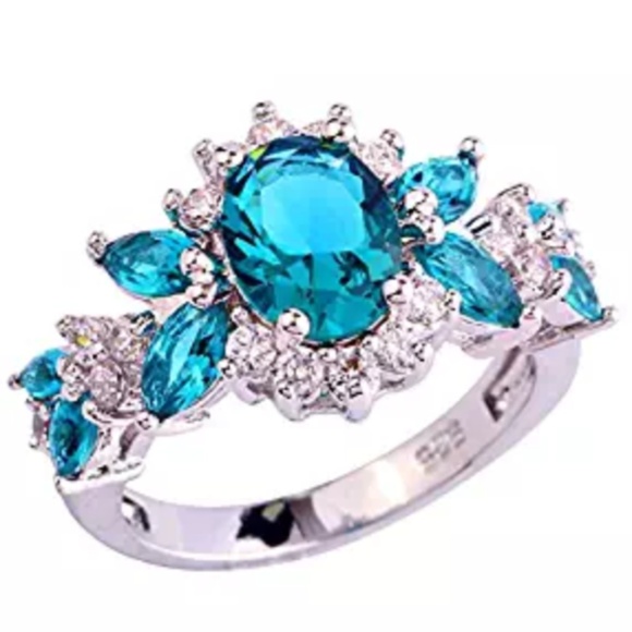 C.C. Boutique Jewelry - NWT Turquoise Topaz Sterling Silver Statement Ring